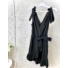 Kép 3/4 - Toscana fodros ruha - fekete
